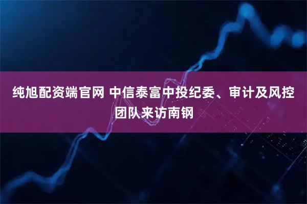 纯旭配资端官网 中信泰富中投纪委、审计及风控团队来访南钢